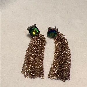 Elegant Gold Chain Tassel Earrings